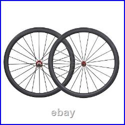 38mm Carbon Wheel Clincher Novatec Road Bike Front Rear Rim UD Matt 11s 700C