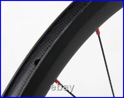 38mm Carbon Wheel Clincher Novatec Road Bike Front Rear Rim UD Matt 11s 700C