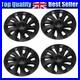 4PCS 18 Wheel Cover Hubcaps Rim Cover Matte Black For Tesla Model 3 Matte Black