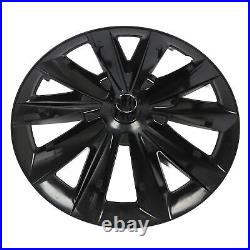 4PCS 18in Hubcap Wheel Covers Cool Sporty Style Matte Black For Model 3 17-23