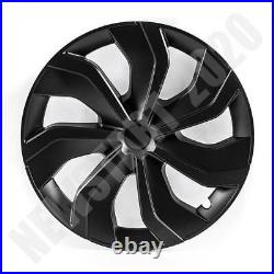 4PCS 19 Matte Black Wheel Cover Hubcaps Rim Cover Set For Tesla Model Y 2020-23