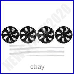 4PCS 19 Matte Black Wheel Cover Hubcaps Rim Cover Set For Tesla Model Y 2020-23