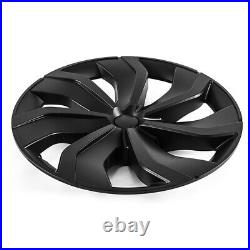 4PCS 19 Matte Black Wheel Cover Hubcaps Rim Cover Set For Tesla Model Y 2020-23