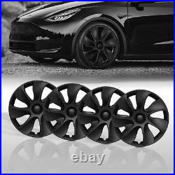 4PCS 19 Wheel Cover Hubcaps Rim Cover For Tesla Model Y 2020-2023 Matte Black