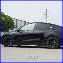 4PCS 19 Wheel Cover Hubcaps Rim Cover For Tesla Model Y 2020-2023 Matte Black