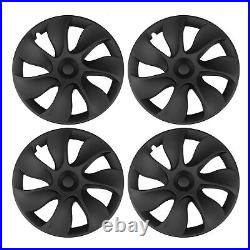 4PCS 19 Wheel Cover Hubcaps Rim Cover For Tesla Model Y 2020-2023 Matte Black