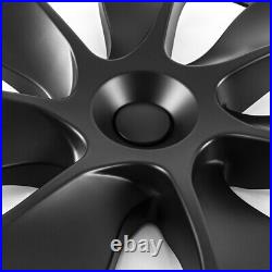 4PCS 19 Wheel Cover Hubcaps Rim Cover Set For Tesla Model Y 2020-23 Matte BLK D