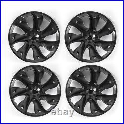 4PCS 19 Wheel Cover Hubcaps Rim Cover Set For Tesla Model Y 2020-23 Matte Black