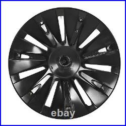 4PCS 19in Hubcaps Matte Black Car Wheel Hubcap ABS Wheel Rim Cover