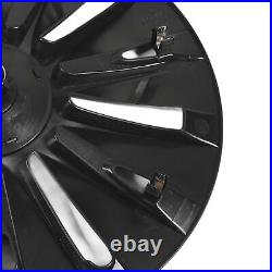 4PCS 19in Hubcaps Matte Black Car Wheel Hubcap ABS Wheel Rim Cover