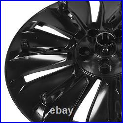 4PCS 19in Wheel Hub Cap Matte Black Full Wrap Sporty Part For Model Y HEN