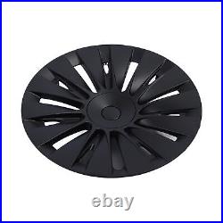 4PCS 19in Wheel Hub Cap Matte Black Sporty Wheel Rim Cover Part For Mo HEN