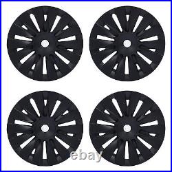 4PCS 19in Wheel Hub Cap Matte Black Sporty Wheel Rim Cover Part For Mo HEN