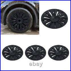 4PCS 19in Wheel Hub Cap Matte Black Sporty Wheel Rim Cover Part For Mo HEN