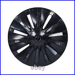 4PCS 19in Wheel Hub Cap Matte Black Sporty Wheel Rim Cover Part For Mo HEN