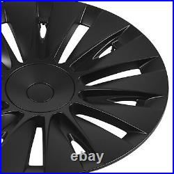 4PCS 19in Wheel Hub Cap Matte Black Sporty Wheel Rim Cover Part For Mo HEN