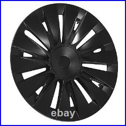 4PCS 19in Wheel Hub Cap Matte Black Sporty Wheel Rim Cover Part For Mo HEN