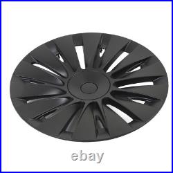 4PCS 19in Wheel Hub Cap Matte Black Sporty Wheel Rim Cover Replacement For