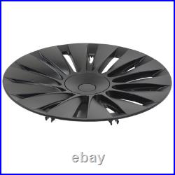 4PCS 19in Wheel Hub Cap Matte Black Sporty Wheel Rim Cover Replacement For Model