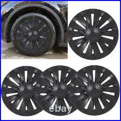 4PCS 19in Wheel Hub Cap Matte Black Sporty Wheel Rim Cover Replacement For Model