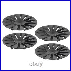 4PCS 19in Wheel Hub Cap Matte Black Sporty Wheel Rim Cover Replacement For Model