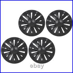 4PCS 19in Wheel Hub Cap Matte Black Sporty Wheel Rim Cover Replacement For Model