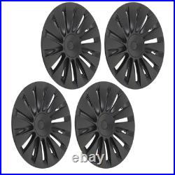 4PCS 19in Wheel Hub Cap Matte Black Sporty Wheel Rim Cover Replacement For Model