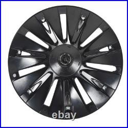4PCS 19in Wheel Hub Cap Matte Black Sporty Wheel Rim Cover Replacement For Model