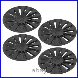 4PCS 19in Wheel Hub Cap Matte Black Sporty Wheel Rim Cover Replacement For Model