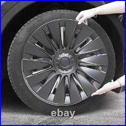 4PCS 19in Wheel Hubcap Matte Black Reduce Wind Resistance Part For Mod SLS