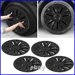 4PCS 19in Wheel Hubcap Matte Black Reduce Wind Resistance Part For Mod SLS