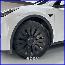 4PCS 19in Wheel Hubcap Matte Black Reduce Wind Resistance Part For Mod SLS