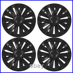 4PCS 19in Wheel Hubcap Matte Black Reduce Wind Resistance Part For Mod SLS