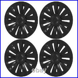 4PCS 19in Wheel Hubcap Matte Black Reduce Wind Resistance Part For Mod SLS