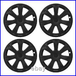 4PCS 19in Wheel Hubcap Snap On Matte Black Full Protection For Model Y