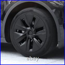 4PCS For Tesla Model Y 2020-23 19inch Wheel Cover Hubcaps Rim Cover Matte Black