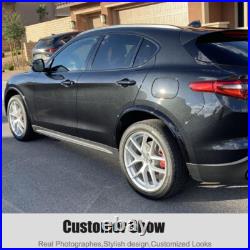 4PCS Matte Black Wheel Arch Fender Flares Trim Lips For Alfa Romeo Stelvio 2017+