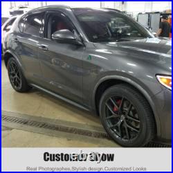 4PCS Matte Black Wheel Arch Fender Flares Trim Lips For Alfa Romeo Stelvio 2017+