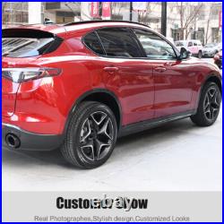 4PCS Matte Black Wheel Arch Fender Flares Trim Lips For Alfa Romeo Stelvio 2017+