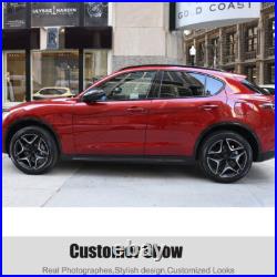 4PCS Matte Black Wheel Arch Fender Flares Trim Lips For Alfa Romeo Stelvio 2017+