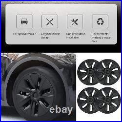 4PCS Wheel Cover Hubcap 19 Inch Matte Black Wheel Cover Wheel Hub Caps ABS Car