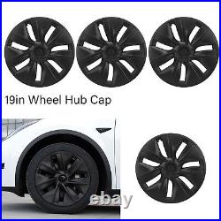 4PCS Wheel Cover Hubcap 19 Inch Matte Black Wheel Cover Wheel Hub Caps ABS Car