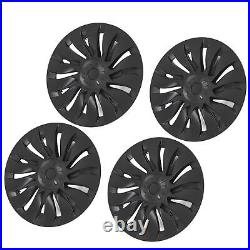 4PCS Wheel Hub Cap For Model Y 2020-2023 19in Matte Black Stylish