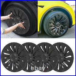 4PCS Wheel Hub Cap For Model Y 2020-2023 19in Matte Black Stylish