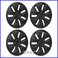 4PCS Wheel Hub Cap Matte Black High Strength Textured Design Replacement Fo OU