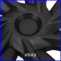 4PCS Wheel Hub Cap Matte Black High Strength Textured Design Replacement Fo OU