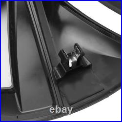 4PCS Wheel Hub Cap Matte Black High Strength Textured Design Replacement Fo OU