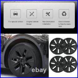 4PCS Wheel Hub Cap Matte Black High Strength Textured Design Replacement Fo OU
