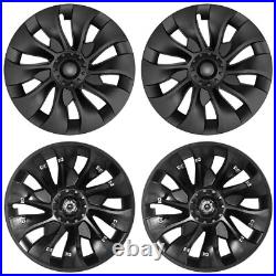 4Pcs 18 Wheel Cover Hubcaps Rim Cover For Tesla Model 3 2017-2023 Matte Black