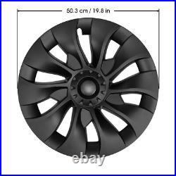 4Pcs 18 Wheel Cover Hubcaps Rim Cover For Tesla Model 3 2017-2023 Matte Black